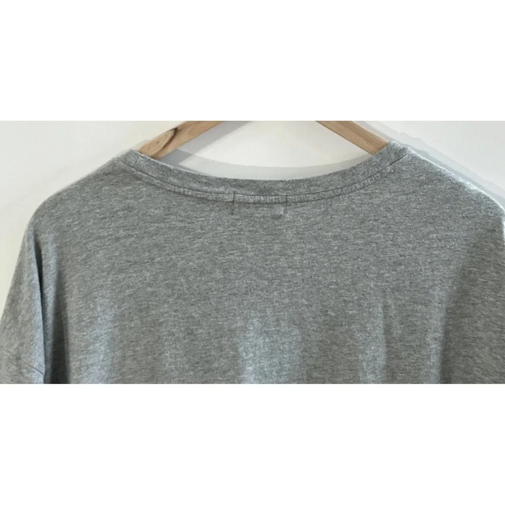 Mens Polo Ralph Lauren Spell Out Polo T Shirt Logo Causal Crew Neck Gray Sz 4XLT